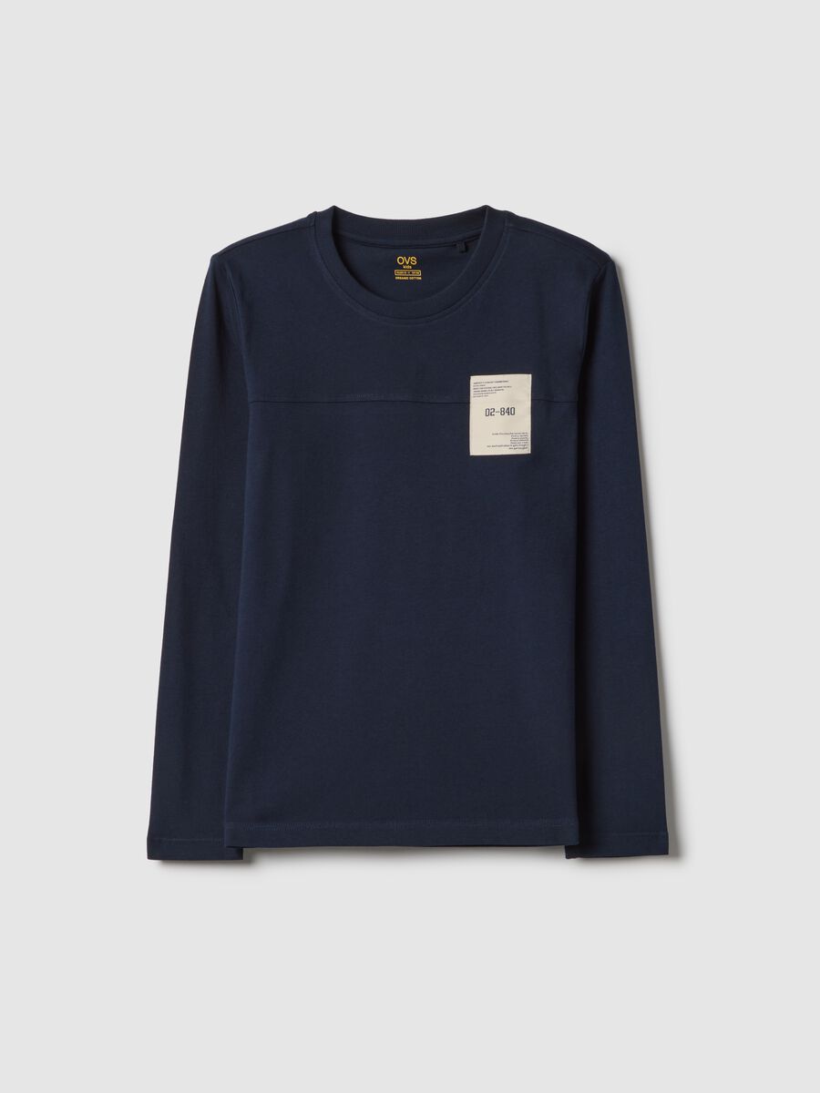 Boy's blue T-shirt in pure cotton regular fit with print_3