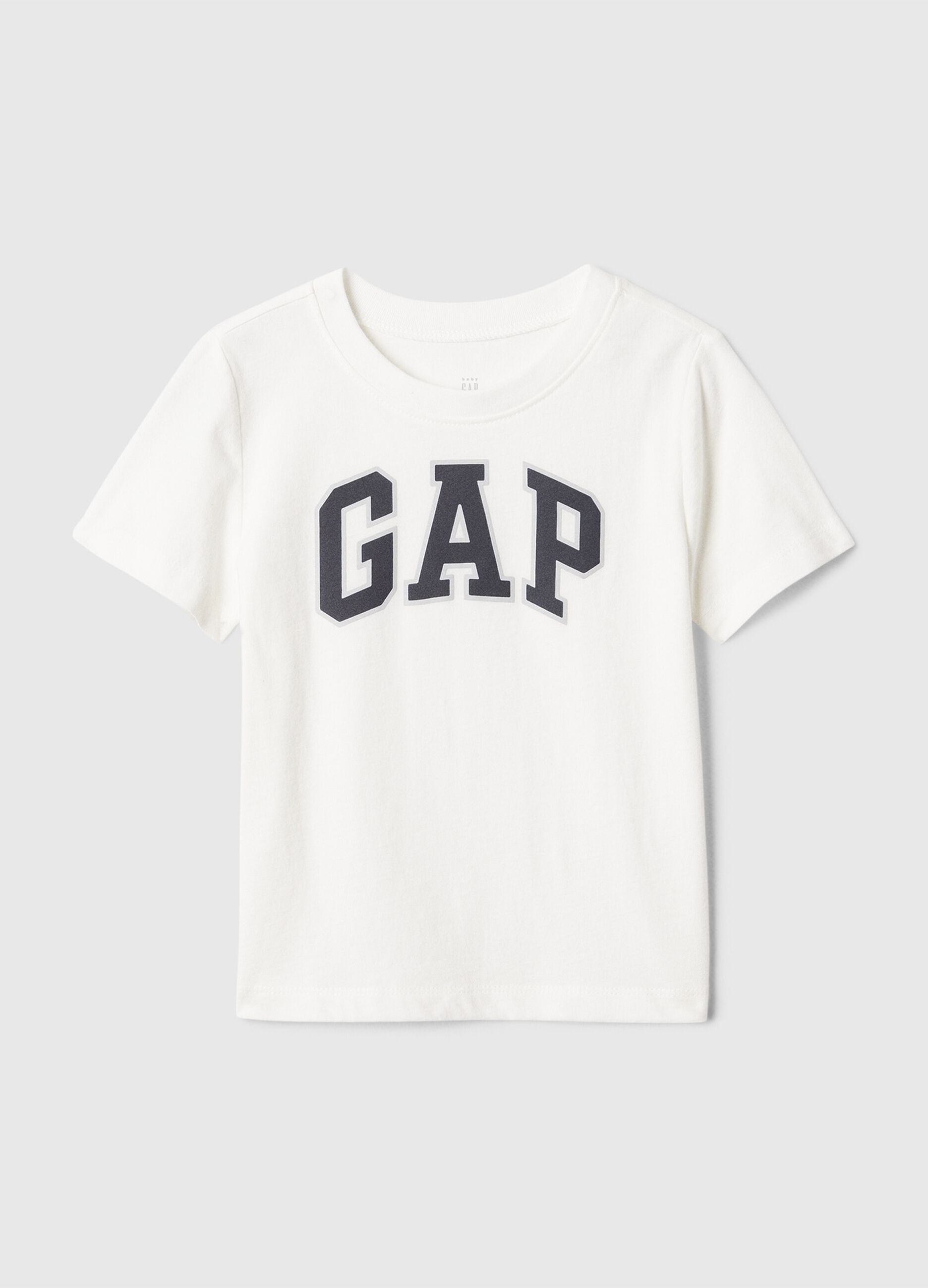 White Short Sleeve T-shirt with GAP Logo
