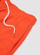 Orangefarbene Badeshorts mit elastischem Bund und Kordelzug_5