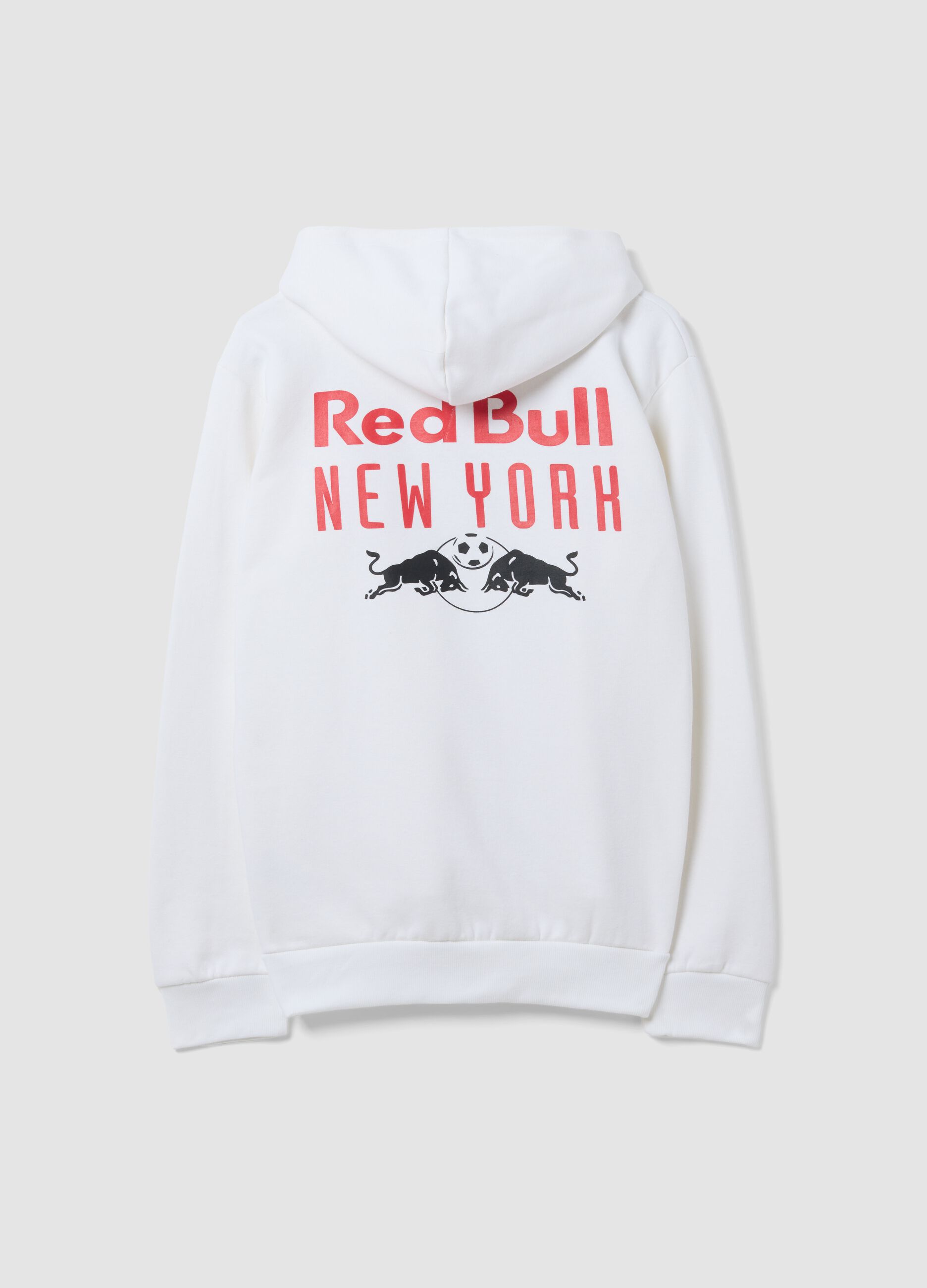 Wei&szlig;er Hoodie aus Baumwollmischung mit New York Red Bulls Print