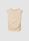 Beige pure cotton regular fit tank top_4