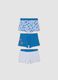 Tripack di boxer midi multicolor in cotone organico elasticizzato con fantasia_0