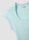 Blaues T-Shirt aus elastischer Baumwolle_5