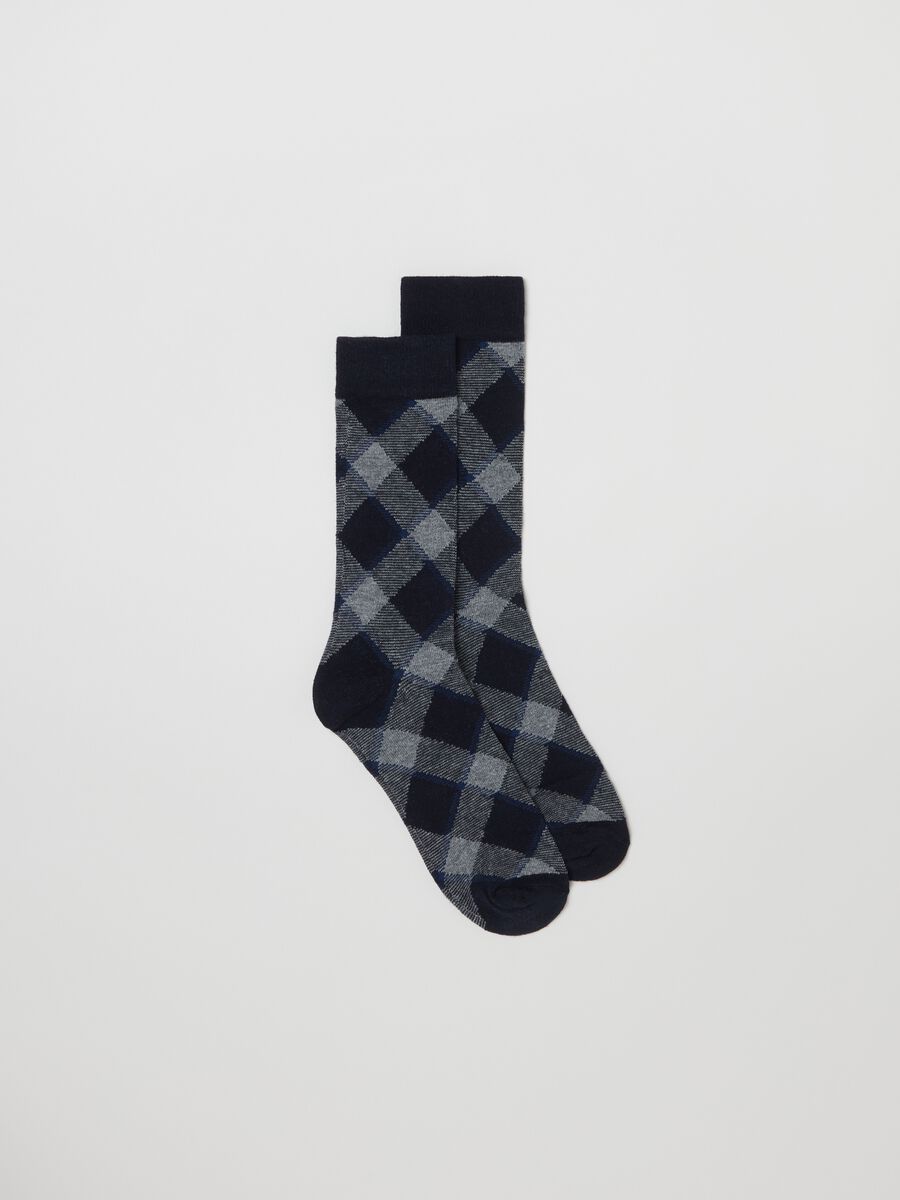 Set with five short socks with stripes and diamonds_1