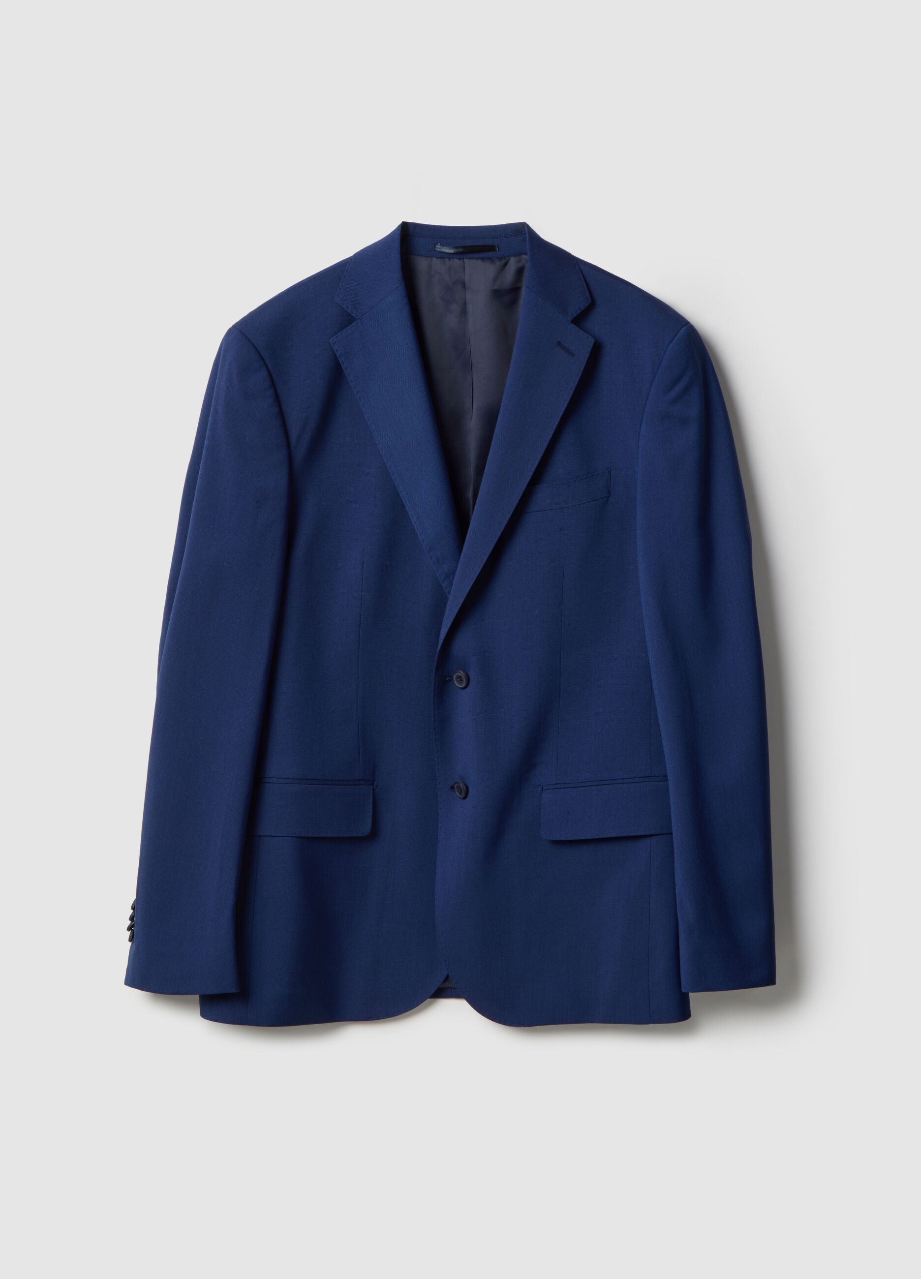 Single-breasted regular fit blue blazer