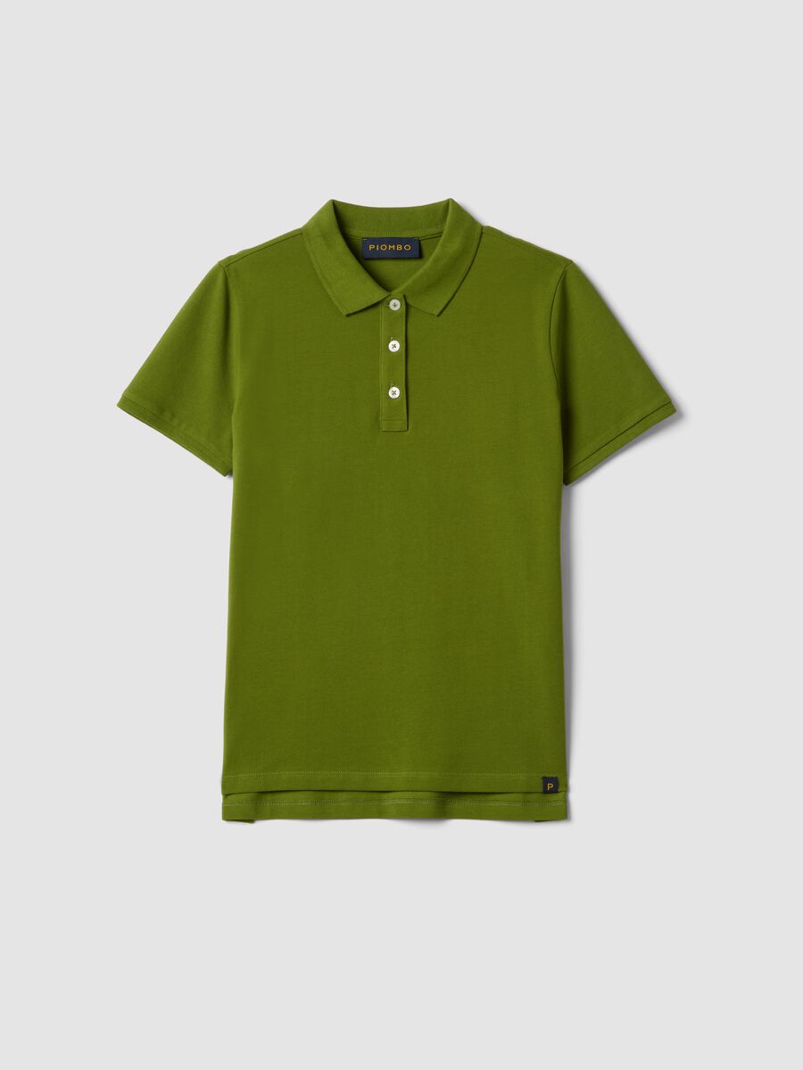 Gr&uuml;nes Kurzarm-Poloshirt aus reiner Baumwolle, Regular Fit_4
