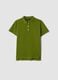 Green regular-fit polo shirt in organic cotton_4