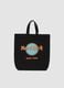 Black pure cotton shopper bag with Hard Rock Cafe logo_0