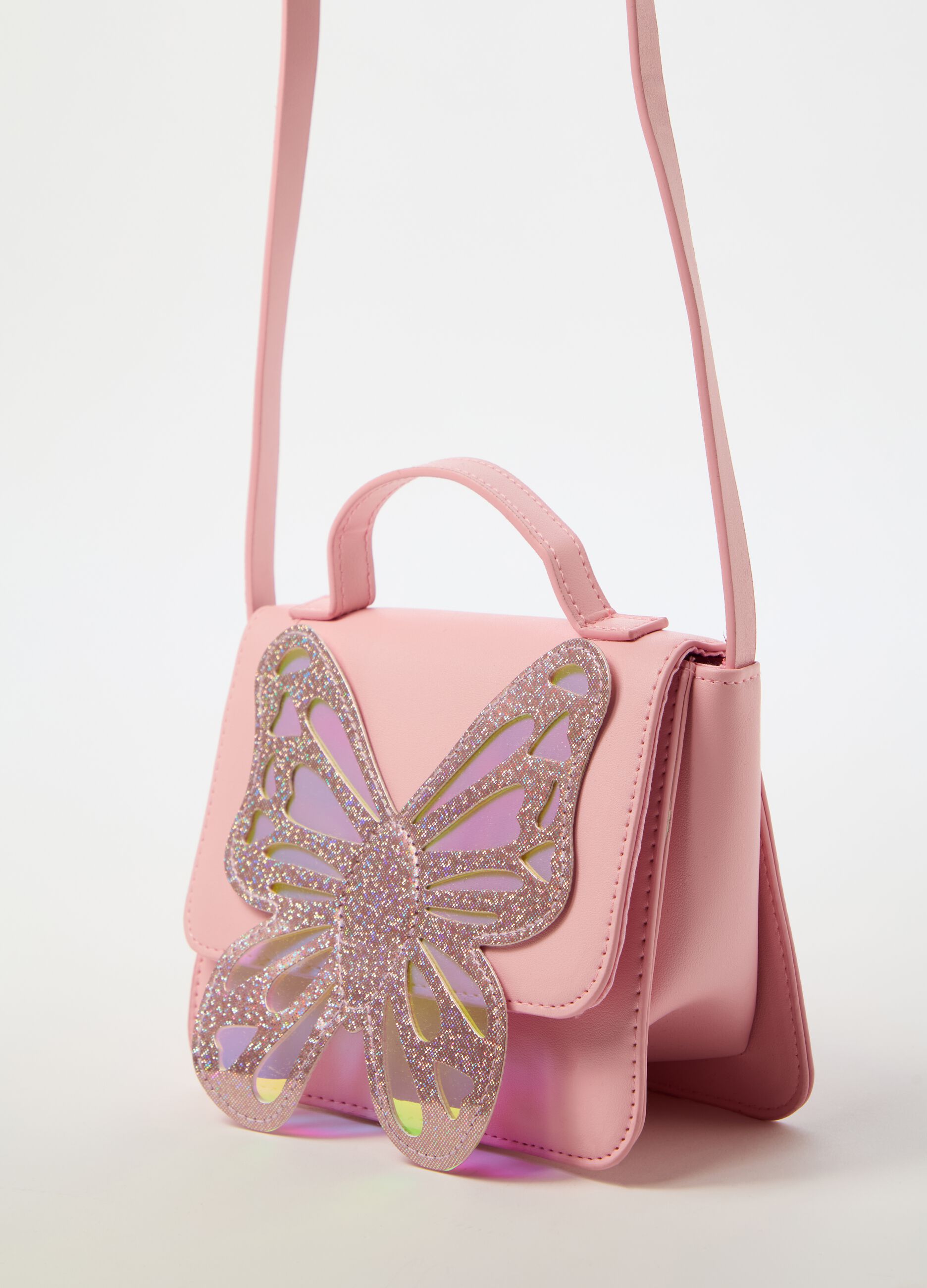 Shoulder bag with butterfly