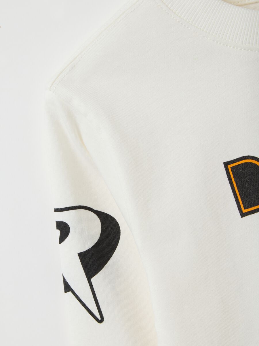 Camiseta de niño de algodón puro blanca, ajuste regular_2