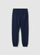Boys' blue regular fit pure cotton jogger trousers_4