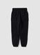 Black pure cotton jogger trousers with "Way Up" graphic for boys_1