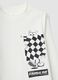 White pure cotton oversized T-shirt with contrast print for boys_2