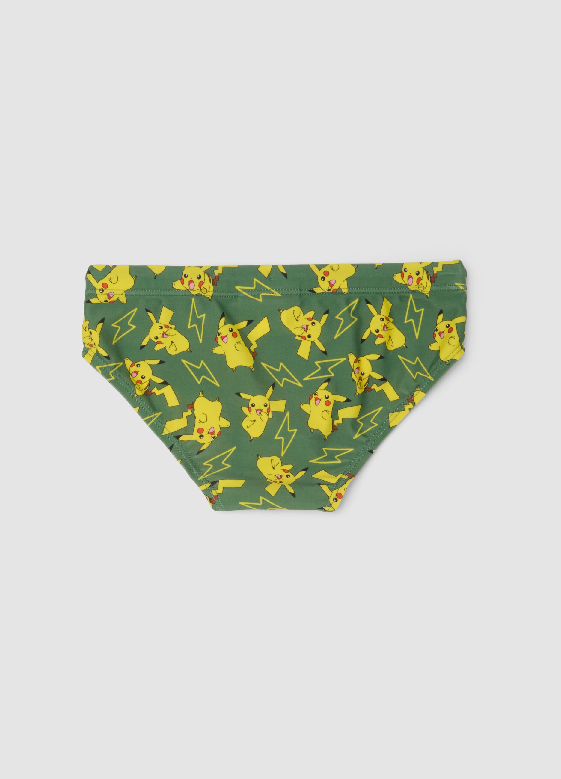 Slip mare verde in tessuto elasticizzato per bambino