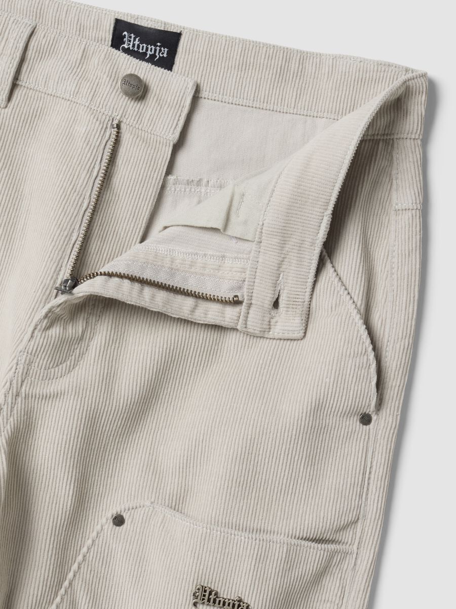 Corduroy Carpenter Pants Light Beige_2