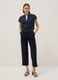 Straight Jogger Trousers in Stretch Cotton Blue_0