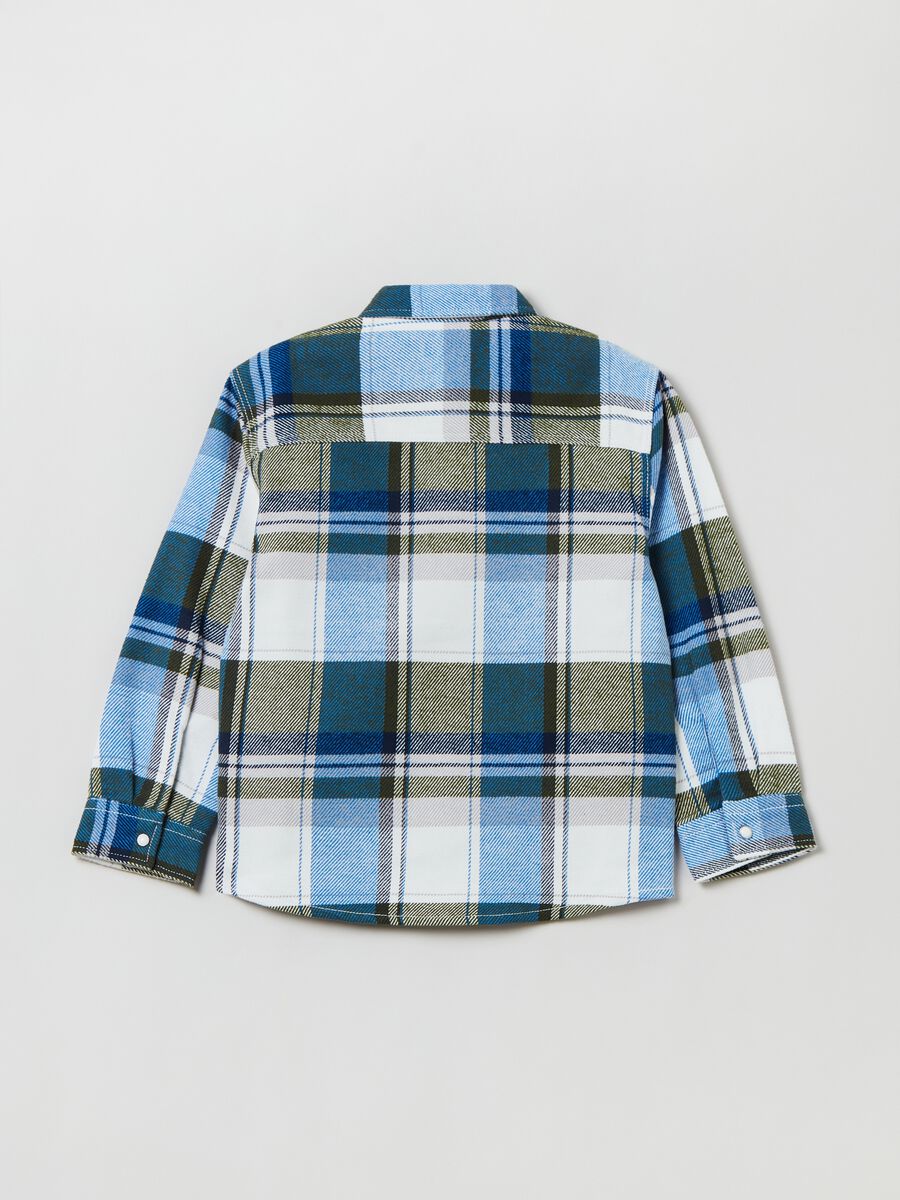 Flannel shirt in check pattern_1