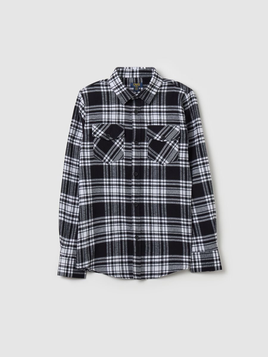 Flannel shirt with check pattern_3