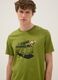 Gr&uuml;nes T-Shirt aus reiner Baumwolle mit Paul-Frank-Print, Regular Fit_3