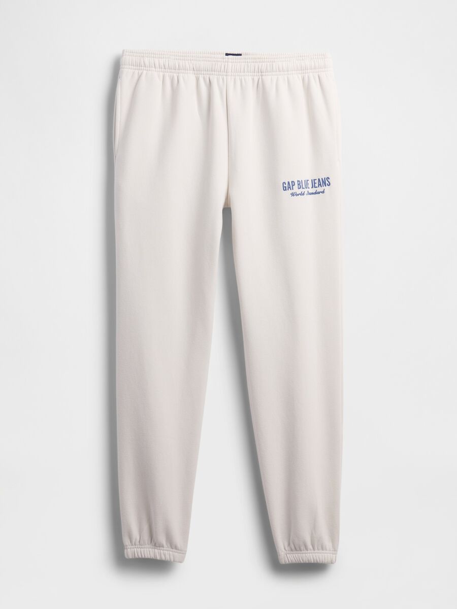 Beige Jogginghose aus Baumwoll-Polyester-Mischung_5