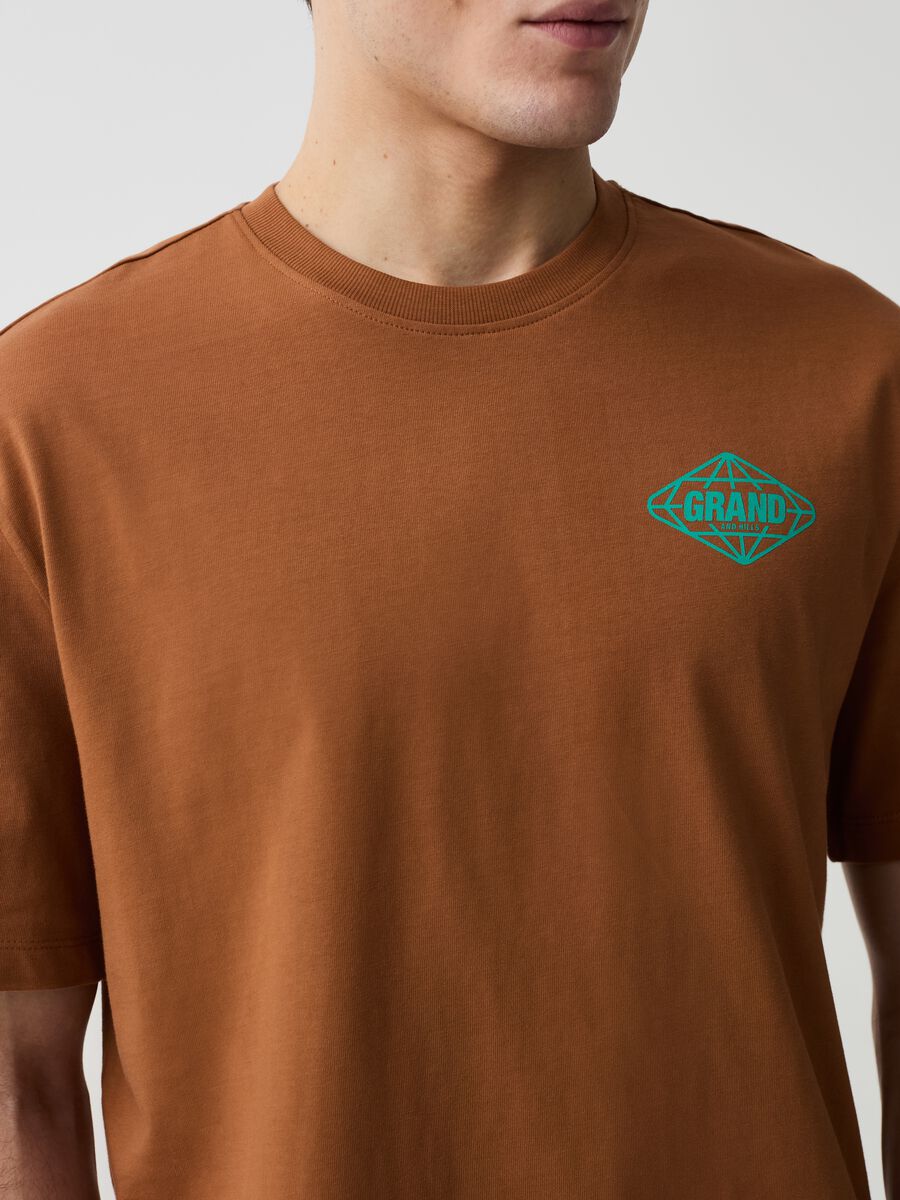 T-shirt in cotone con stampa logo_1