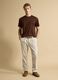 Brown pure cotton jersey T-shirt with relaxed fit crew neck_1