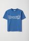 Blaue Oversize-T-Shirt aus reiner Baumwolle mit Rundhals und Dragon Ball Print f&uuml;r Jungen_0