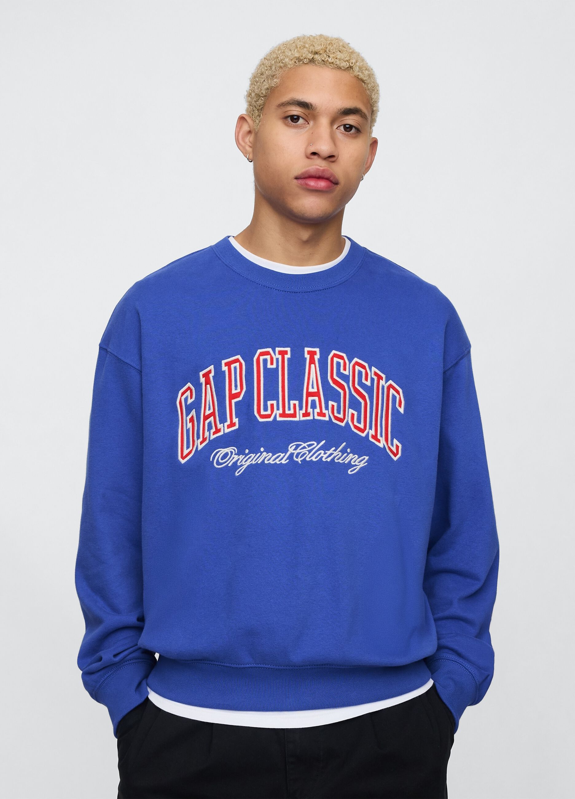 Sweat-shirt bleu Gap Classic avec imprim&eacute;