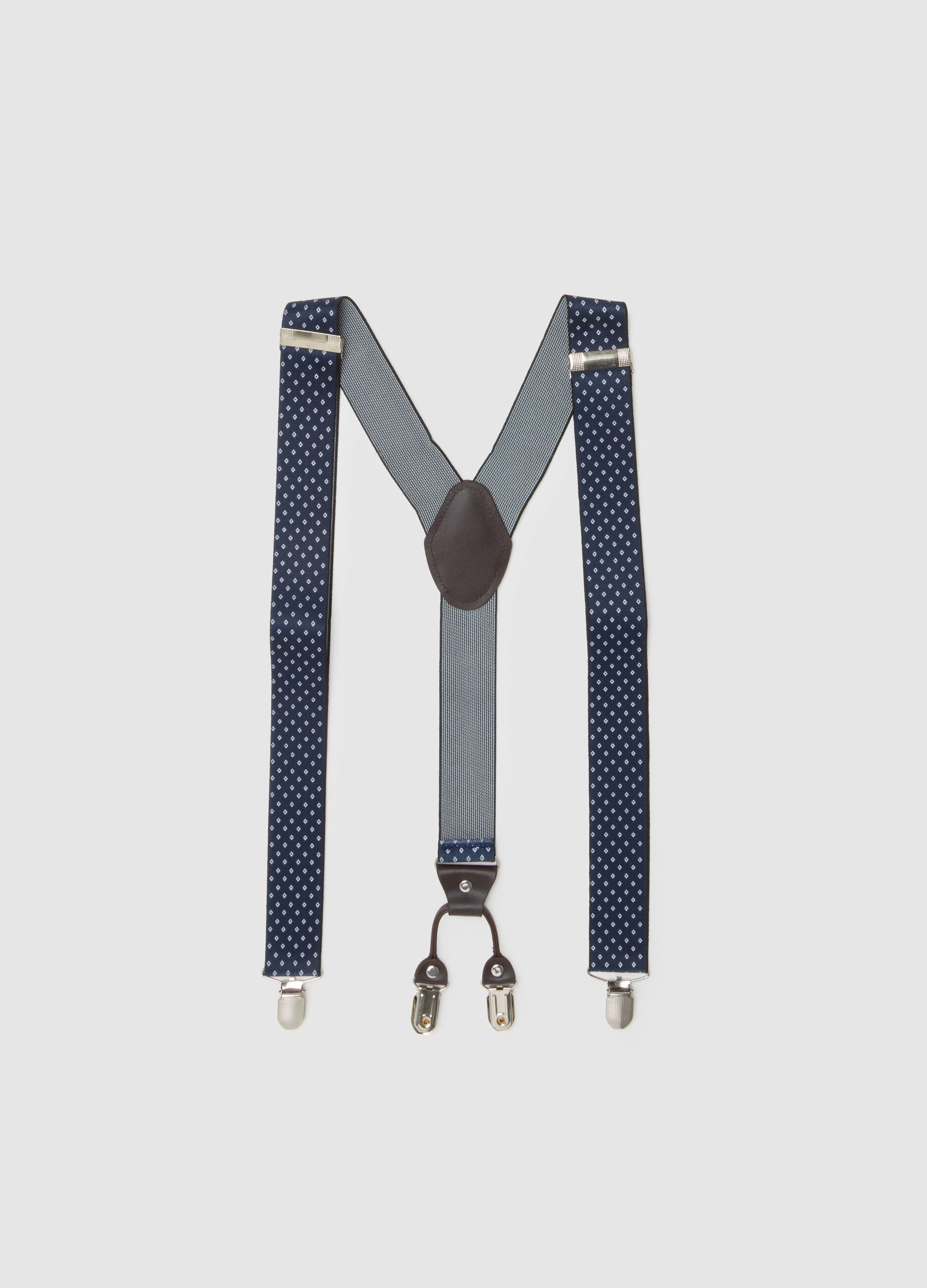 Multicoloured braces with polka dots