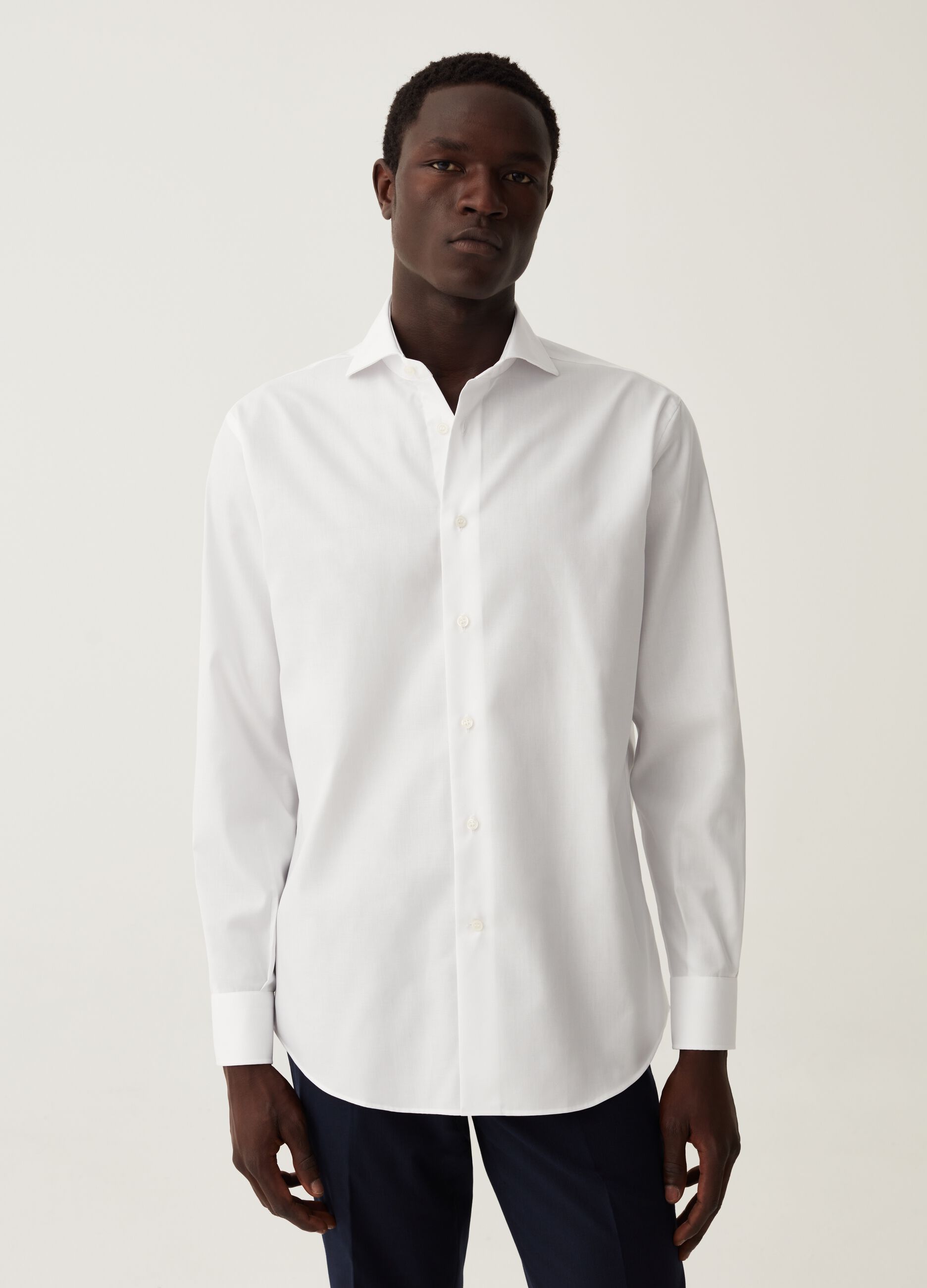 Cotton shirt with regular fit_1