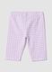 Girls&rsquo; multicolour check slim-fit stretch cotton leggings_1