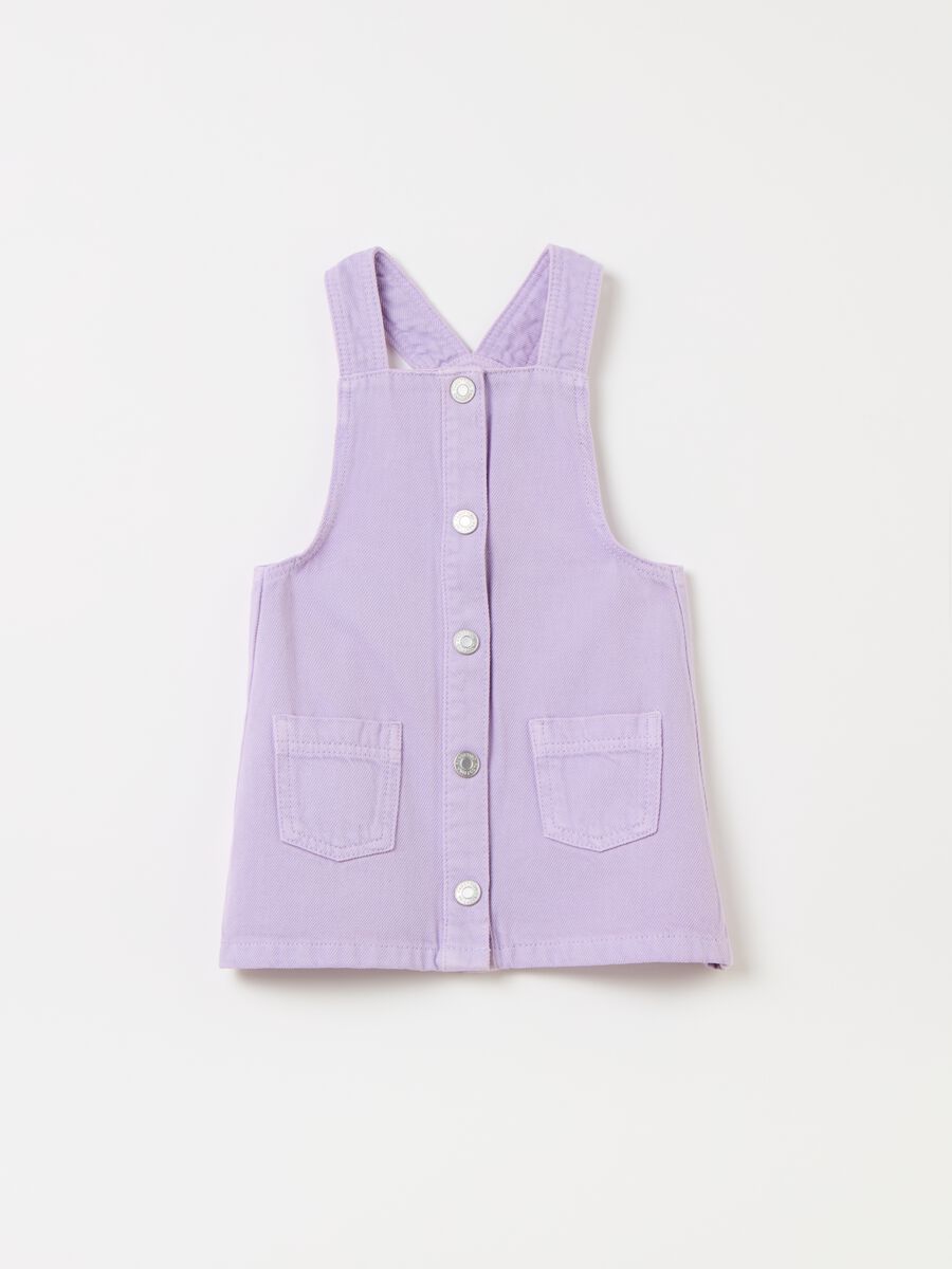 Denim pinafore with pockets_0