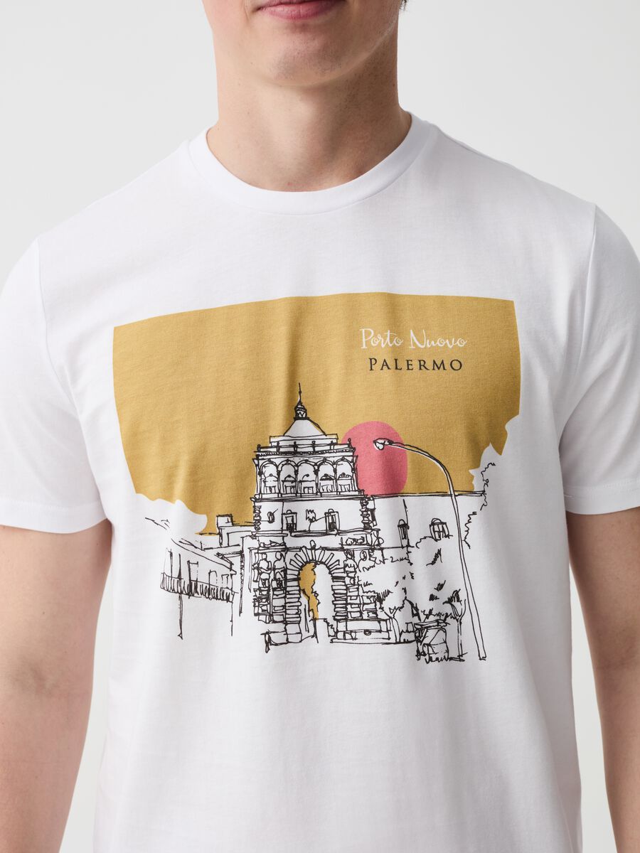T-shirt in cotone con stampa Palermo_1