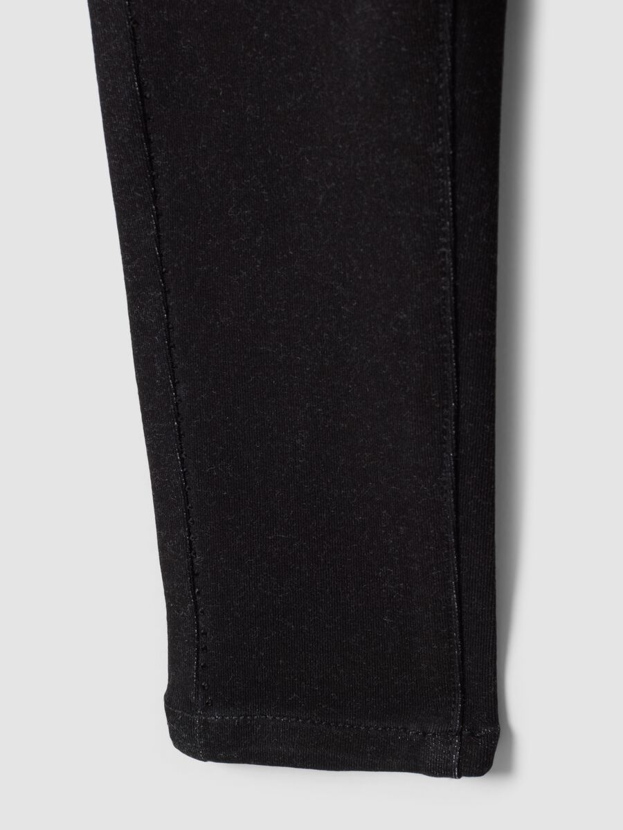 Jeggings neri in cotone elasticizzato skinny fit per bimba_3