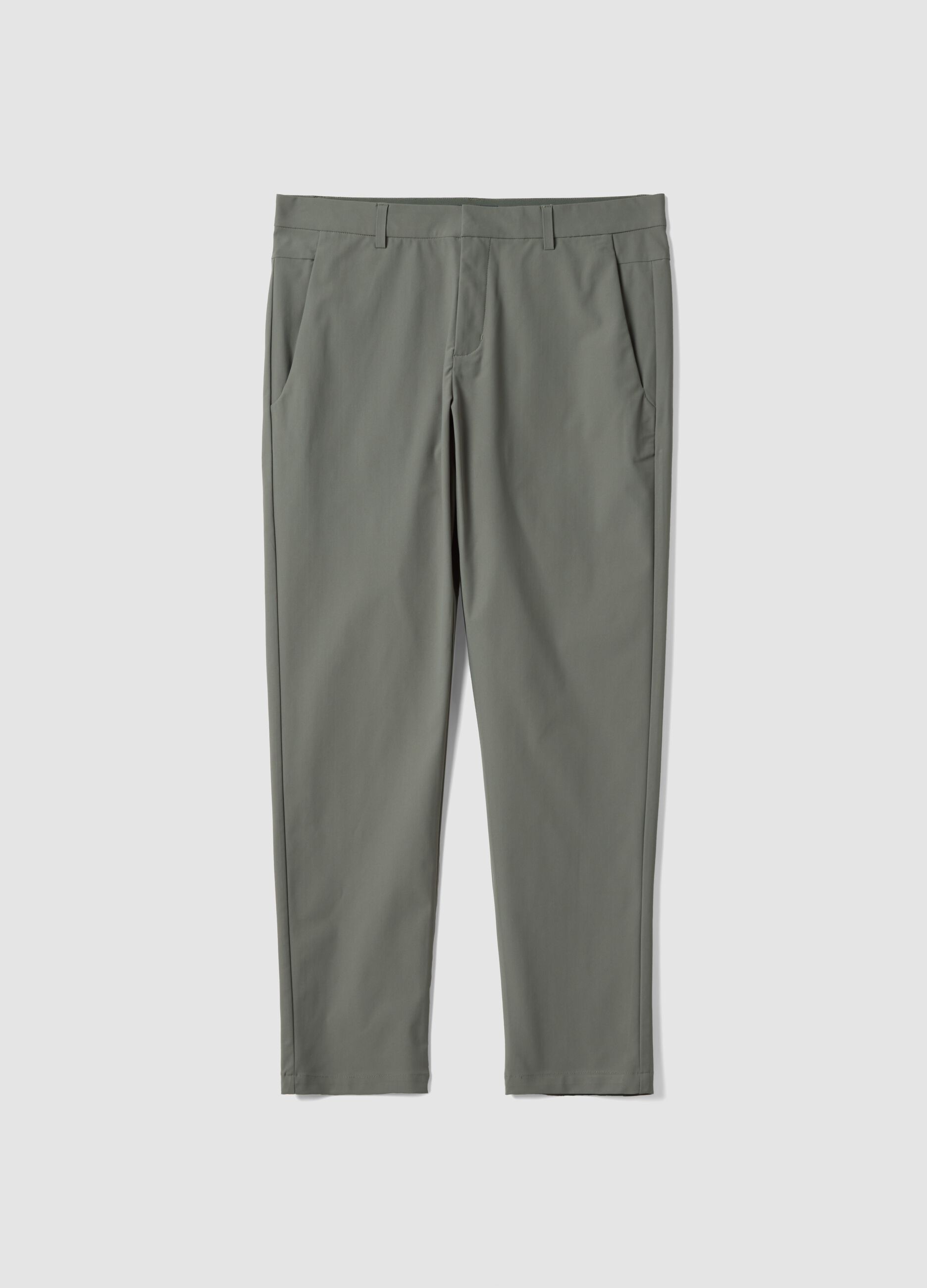 Green regular-fit chino trousers