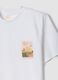 Wei&szlig;es T-Shirt aus reiner Baumwolle mit Print, Regular Fit_5