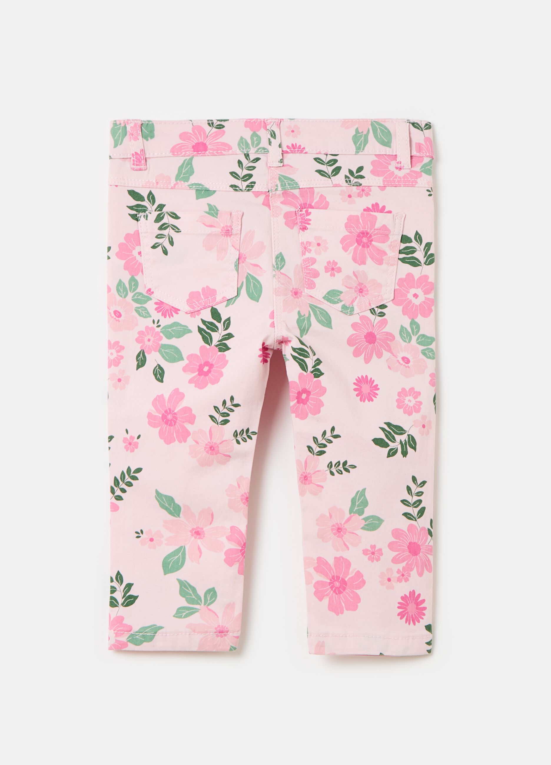 Trousers with floral pattern