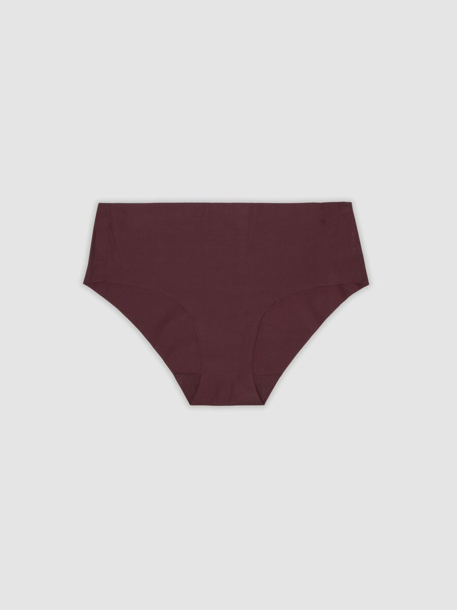 Purple stretch microfibre hipster briefs with regular waist_4