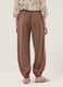 Braune Hose aus Viskosemix mit elastischen B&uuml;ndchen, Regular Fit_2
