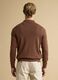 Brown long-sleeve regular-fit cotton and cashmere-blend polo shirt_3