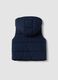 Blue padded hooded gilet with zip for baby boy_1