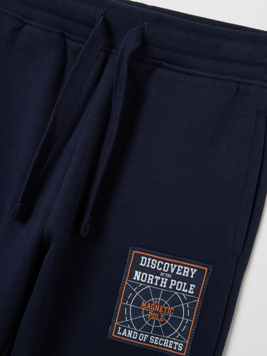 Children's blue pure cotton trousers regular fit_2