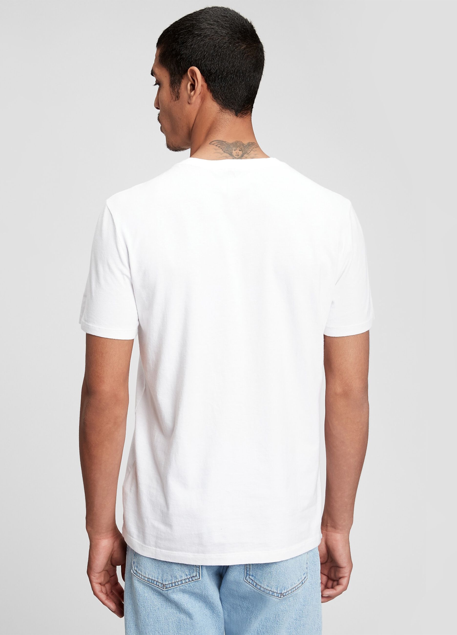 Cotton T-shirt with round neck