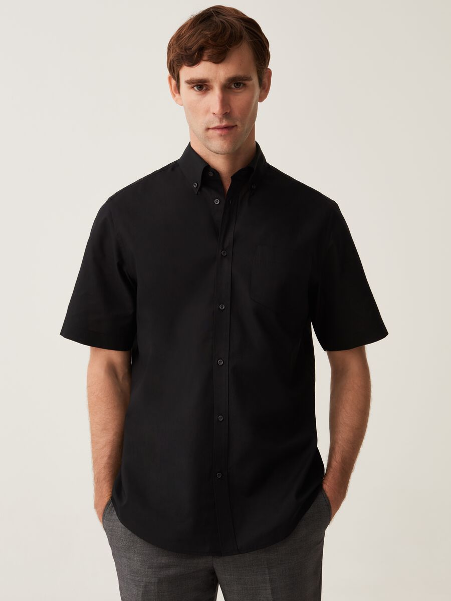 Short-sleeved easy-iron shirt_1