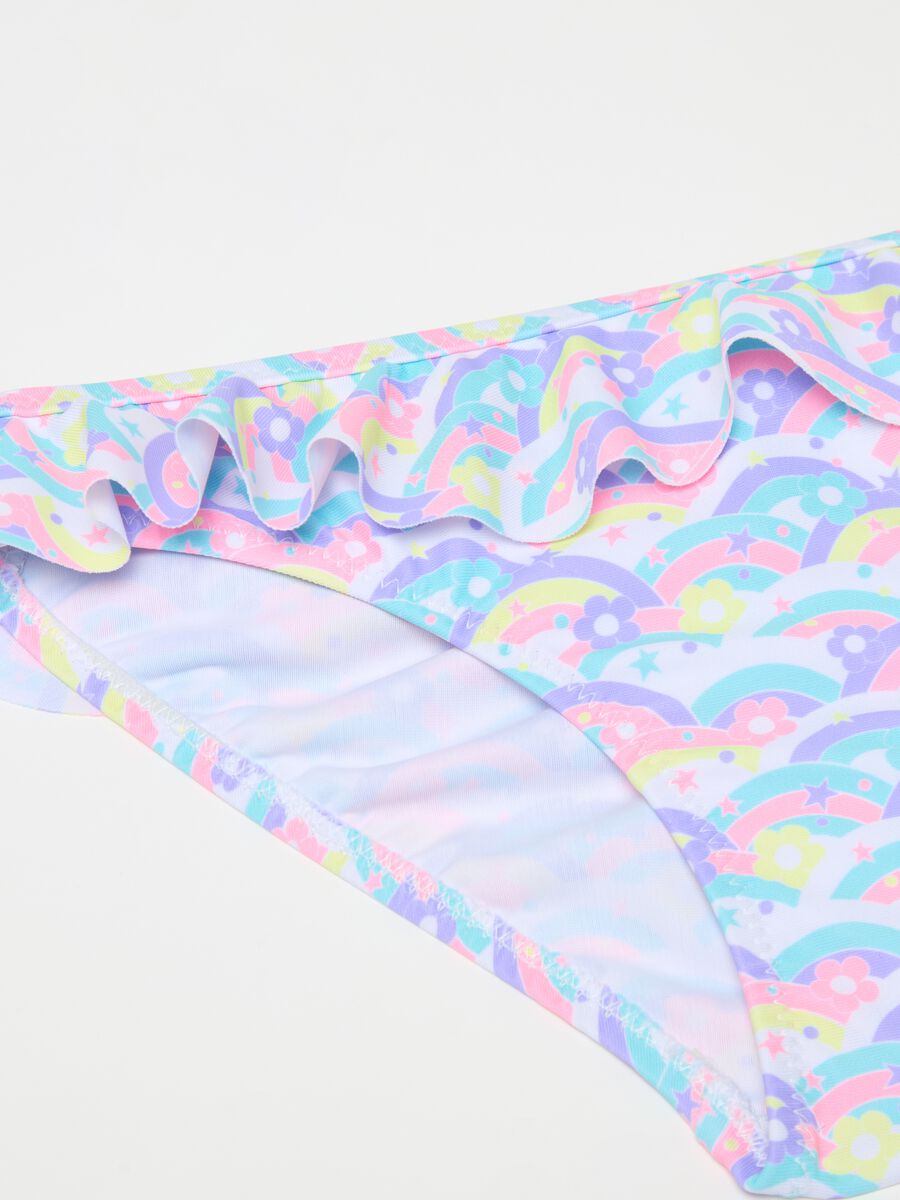 Swim briefs with print and flounce_1