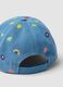 Blue denim pure cotton girl's hat with embroidery_1
