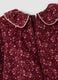 Bordeauxrotes Kleid aus reiner Baumwolle mit Blumenmuster und Rundhalsausschnitt, Regular Fit_3