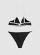 Black stretch bikini with contrasting trim_1