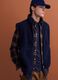 Gilet blu con colletto regular fit_0