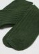 Green Ribbed Long Socks_1